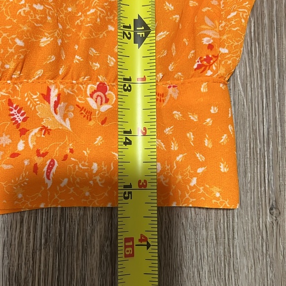 Joie Floral Button Up Crop Top With Tie Front - Picture 13 of 15